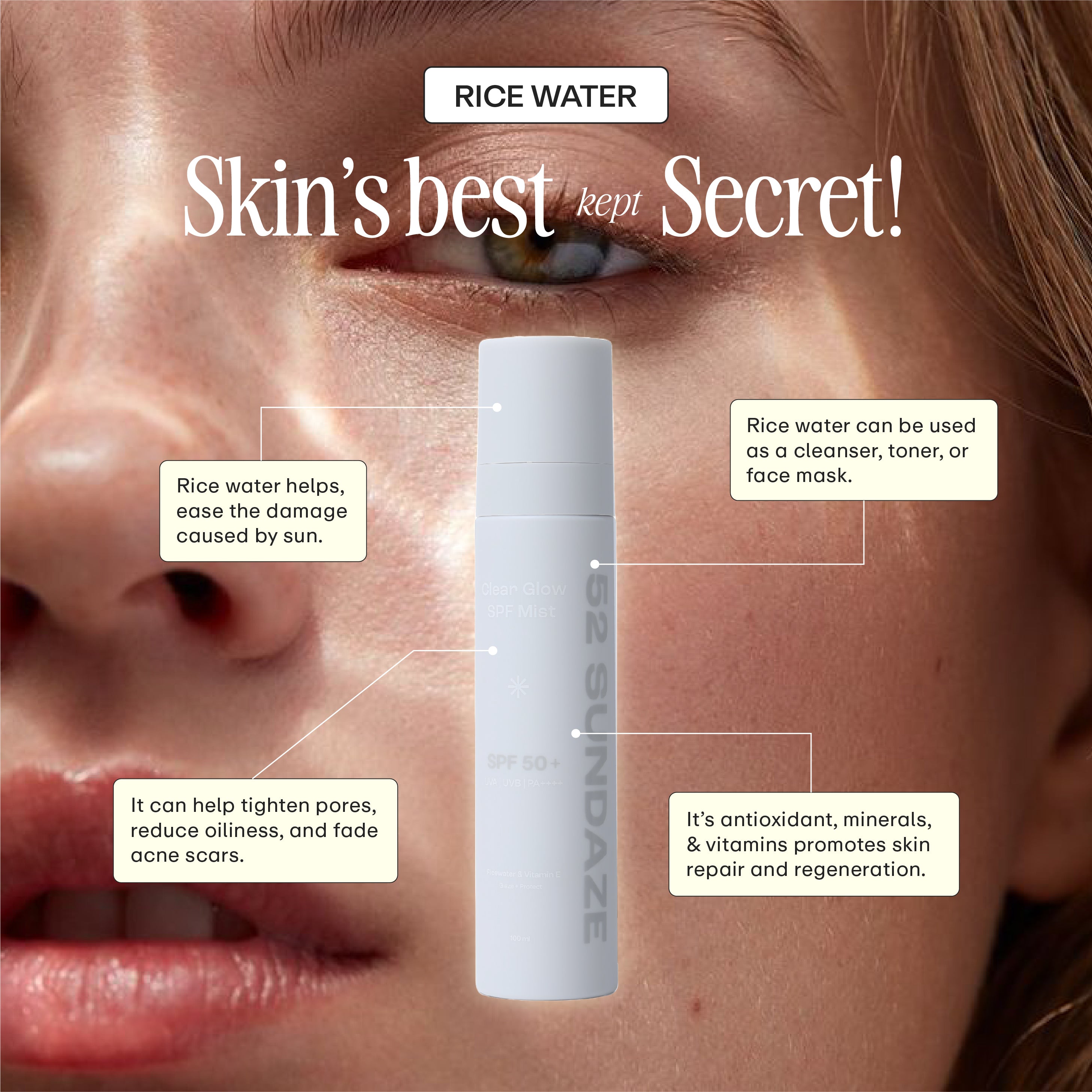 SPF 50 Rice Water Sun Mist - 52 Sundaze