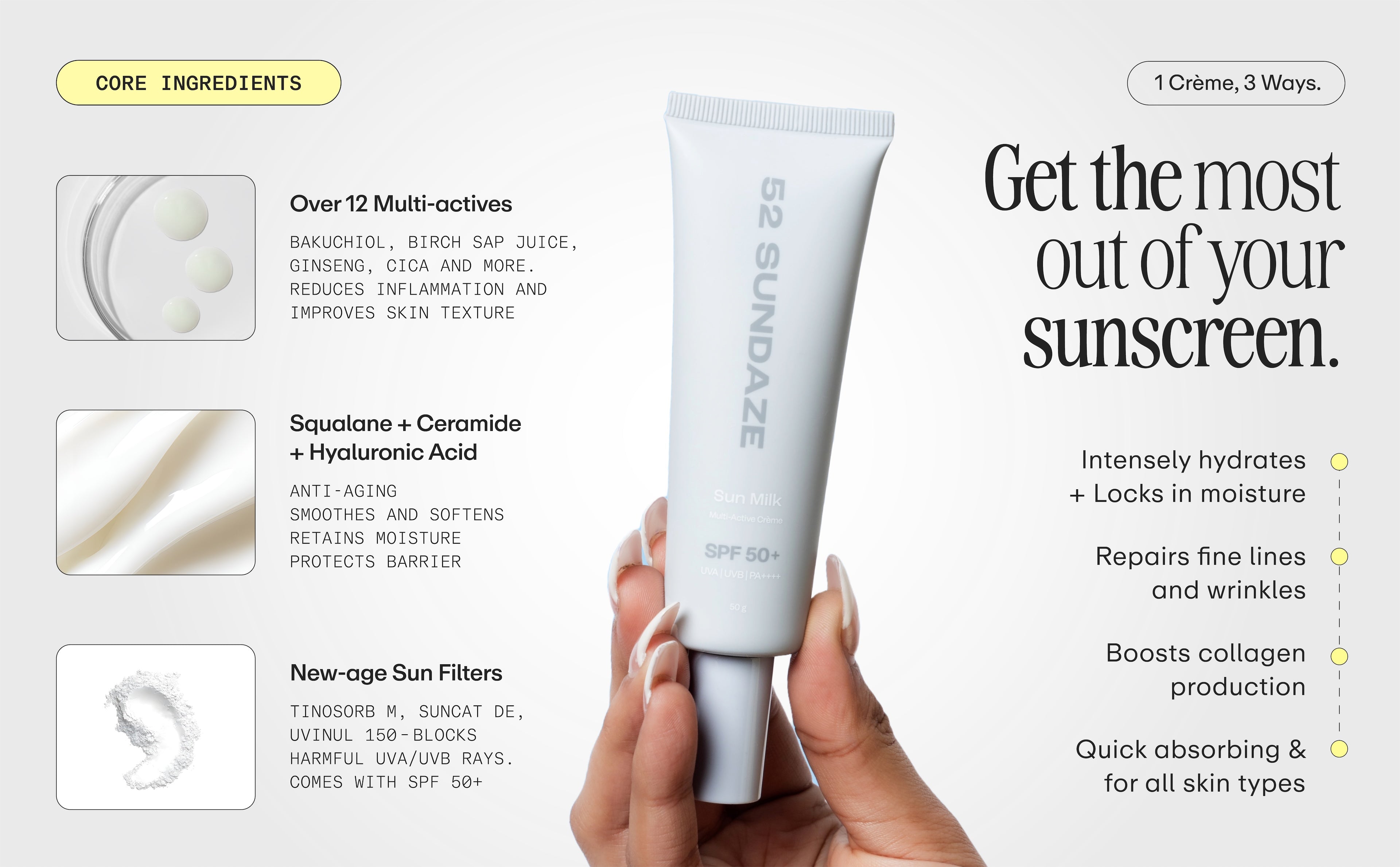 SPF 50 Sun Milk - Multi Active Crème SPF 50 Sun Milk - Multi Active Crème